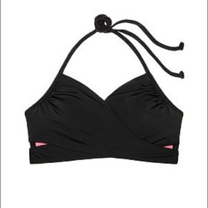 PINK Lace-Up Back Body Wrap Bikini Top